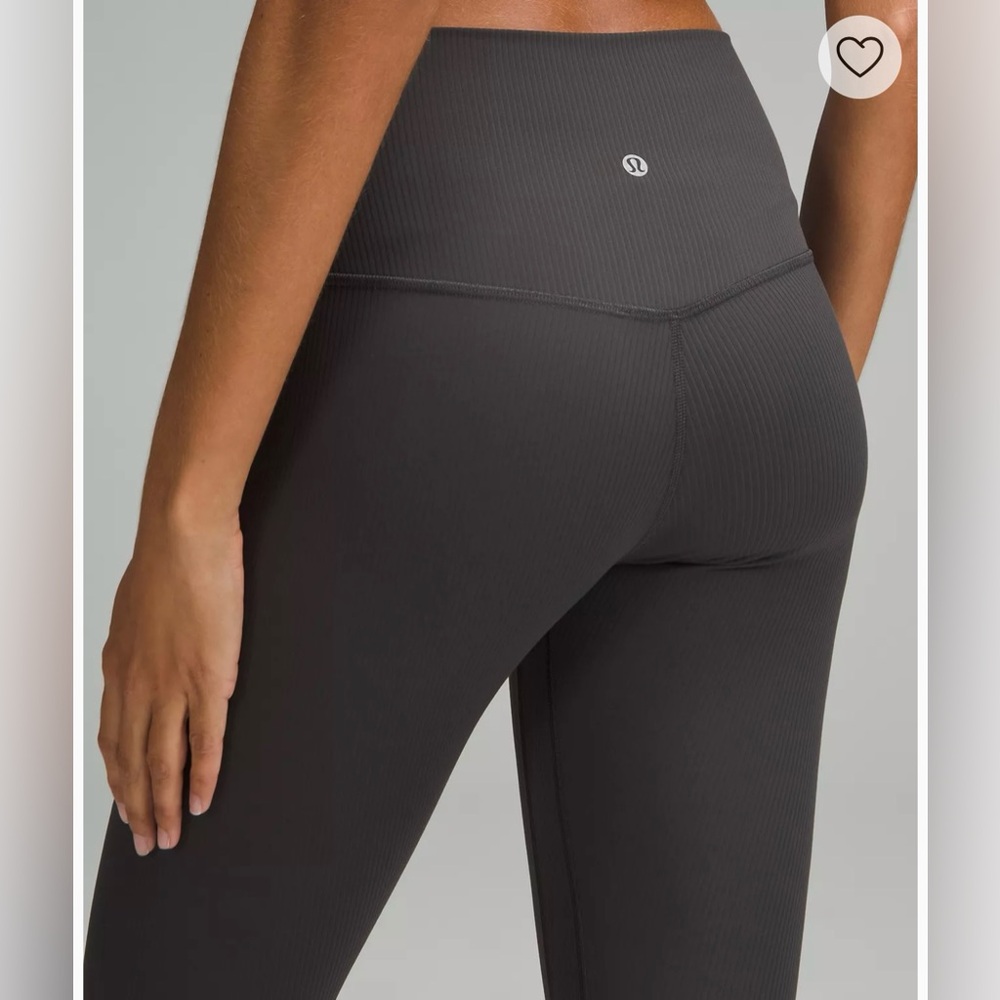 Lululemon Align High-Rise ribbed leggings size 4 Inseam 28” Grey